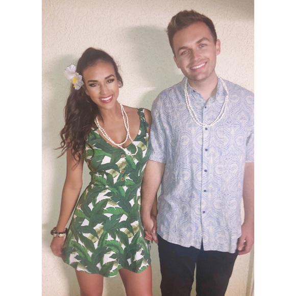 Palm Leaf Skater Dress - Picture 2 of 5